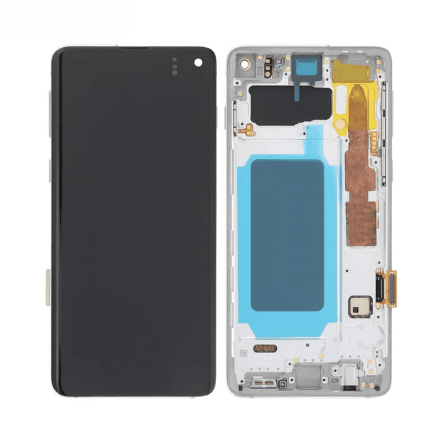 Ecran Tactile Soft Oled avec Châssis Samsung Galaxy S10 G973 Blanc