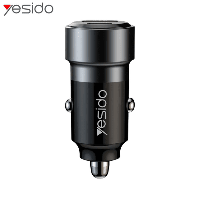 Chargeur Allume-Cigare Yesido Y55 60W avec Câble Type-C vers Type-C Noir