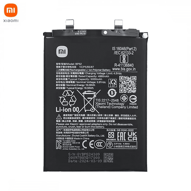 Batterie Original Xiaomi Poco F6 5G 1330102000136B BP52