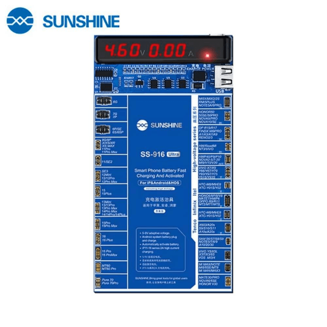 Activateur de Batterie Sunshine SS-916 Ultra Android et iPhone 6 à 16 Series