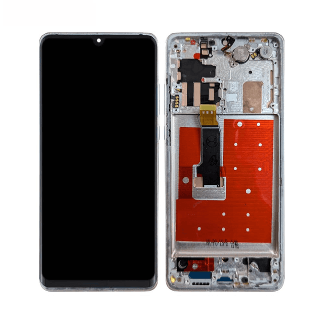 Ecran Tactile avec Châssis Huawei P30 Pro/P30 Pro New Edition Argent Givre