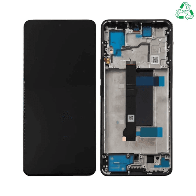 Ecran Tactile Original Pulled avec Châssis (PIEC) Xiaomi Redmi Note 13 Pro+ 5G Blanc Clair de Lune