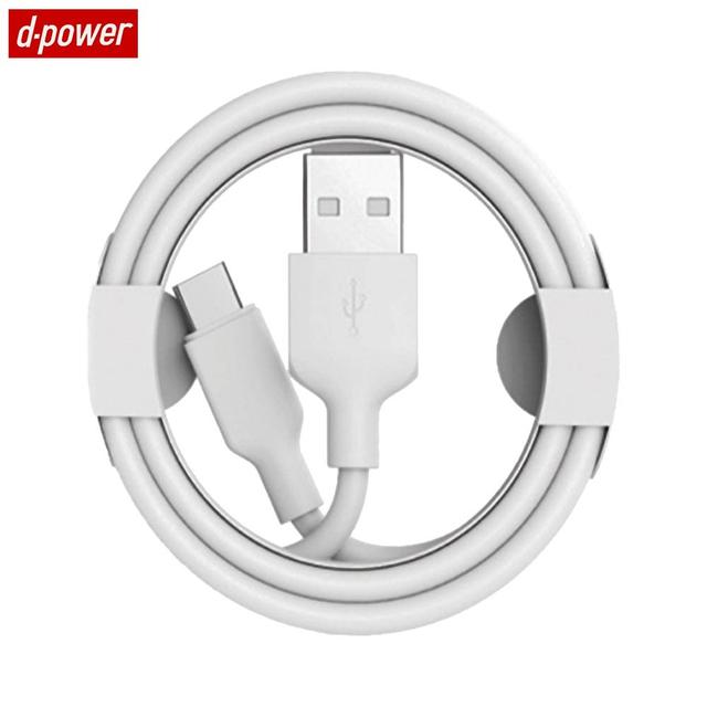 Câble Data USB vers Type-C d-power F6002 (1m) Blanc