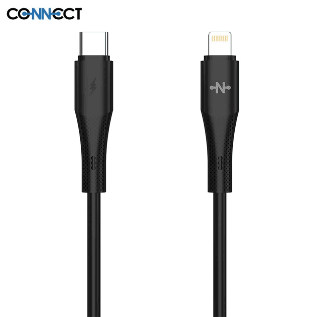 Câble Data Type-C vers Lightning CONNECT MC-CNL14 30W (1m) Noir