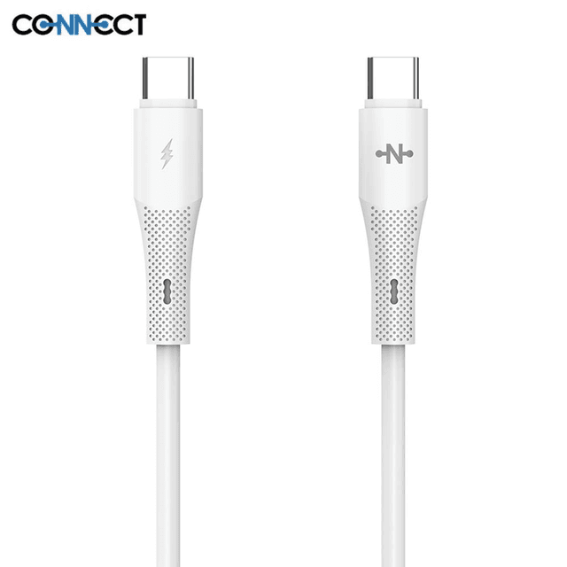 Câble Data Type-C vers Type-C CONNECT MC-CBC14 36W (1m) Blanc