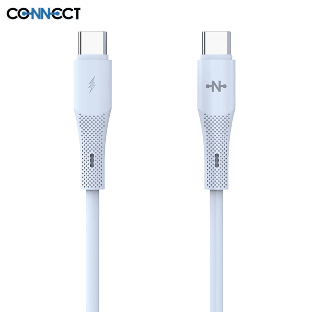 Câble Data Type-C vers Type-C CONNECT MC-CB2C14 36W (1m) Bleu