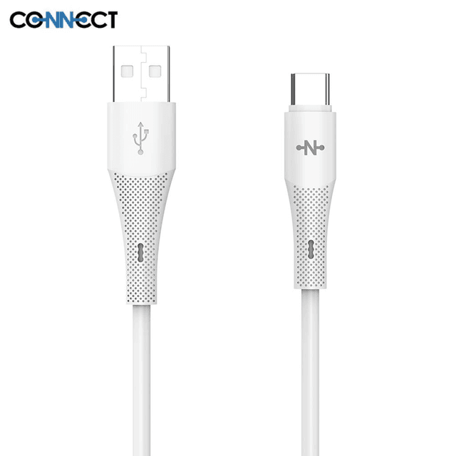 Câble Data USB vers Type-C CONNECT MC-CBC13 24W (1m) Blanc