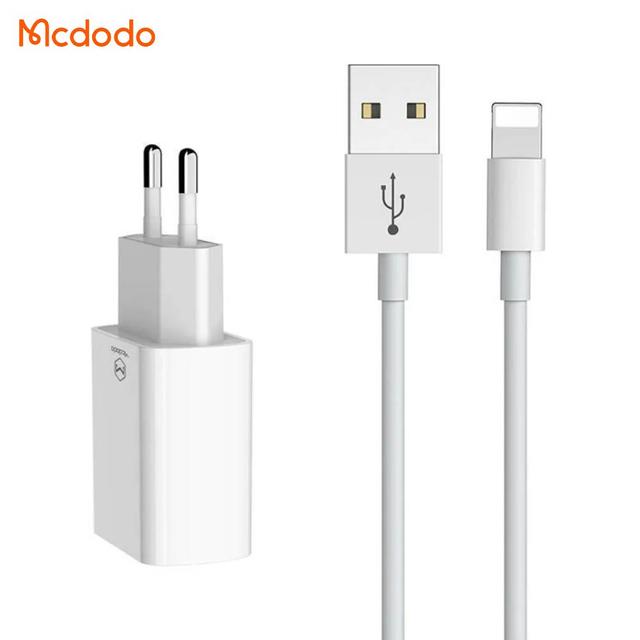 Chargeur Secteur Multi Mcdodo CH-6720 12W 2x USB (avec Câble Lightning 1m) Blanc