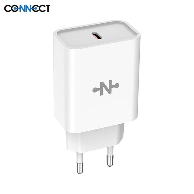 Chargeur Secteur Type-C CONNECT MC-CBC25W3 25W Blanc