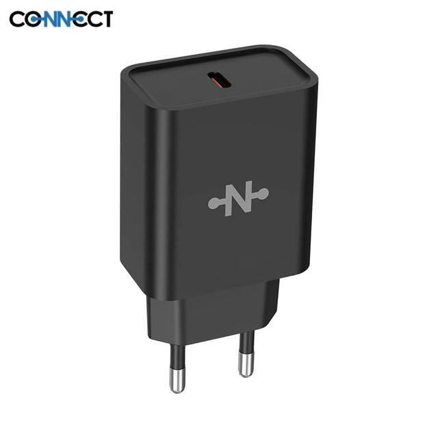 Chargeur Secteur Type-C CONNECT MC-CNC25W3 25W Noir