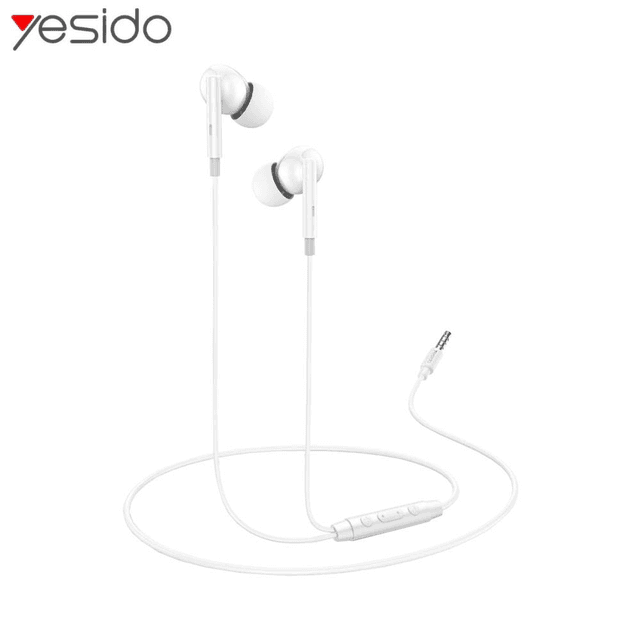 Écouteurs Filaires Jack 3.5mm Yesido YH46 Blanc