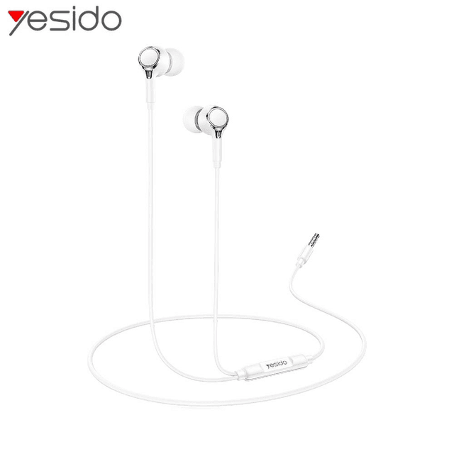 Écouteurs Filaires Jack 3.5mm Yesido YH53 Blanc