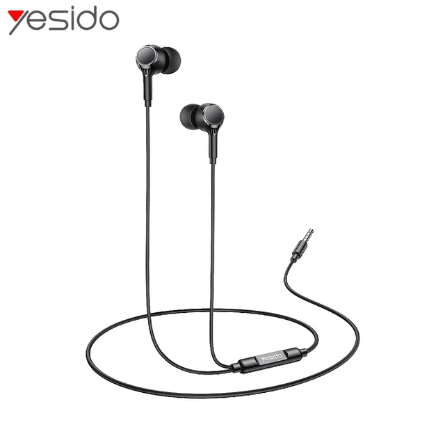 Écouteurs Filaires Jack 3.5mm Yesido YH53 Noir