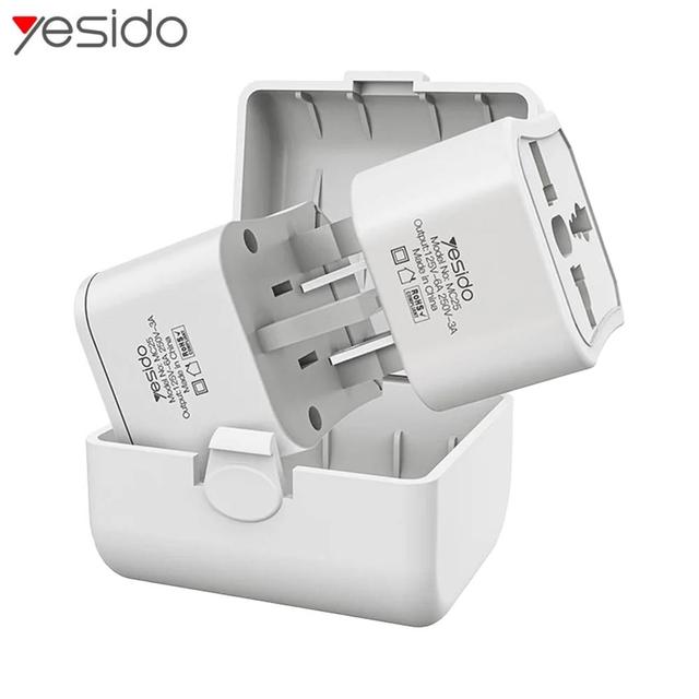 Adaptateur Secteur Universel Yesido MC25 Kit Complet  Blanc