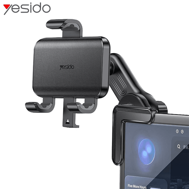 Support Smartphone pour Voiture Yesido C250 Fixation sur Angle d'Écran Noir