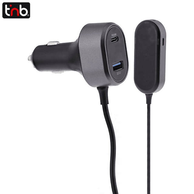 Chargeur Allume-Cigare T'nb avec Rallonge (2x USB + 3x Type-C) 98W