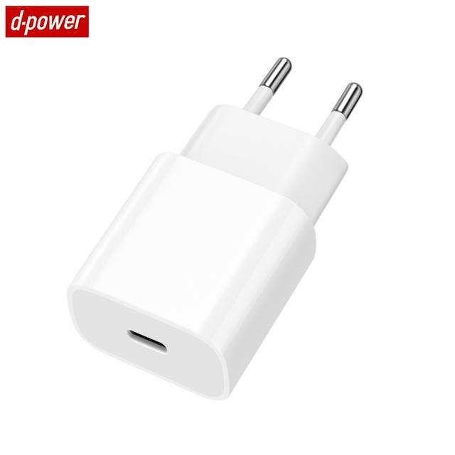 Chargeur Secteur Type-C d-power J8540 20W Blanc