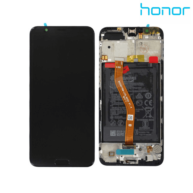 Bloc Écran Complet avec Châssis et Batterie Original Honor View 10 02351SXC Noir