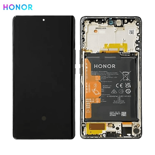 Bloc Écran Complet avec Châssis et Batterie Original Honor Magic 5 Lite 0235AEMW Noir Minuit