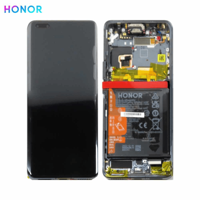 Bloc Écran Complet avec Châssis et Batterie Original Honor Magic 4 Pro 0235ACGJ 0235AGXA Noir