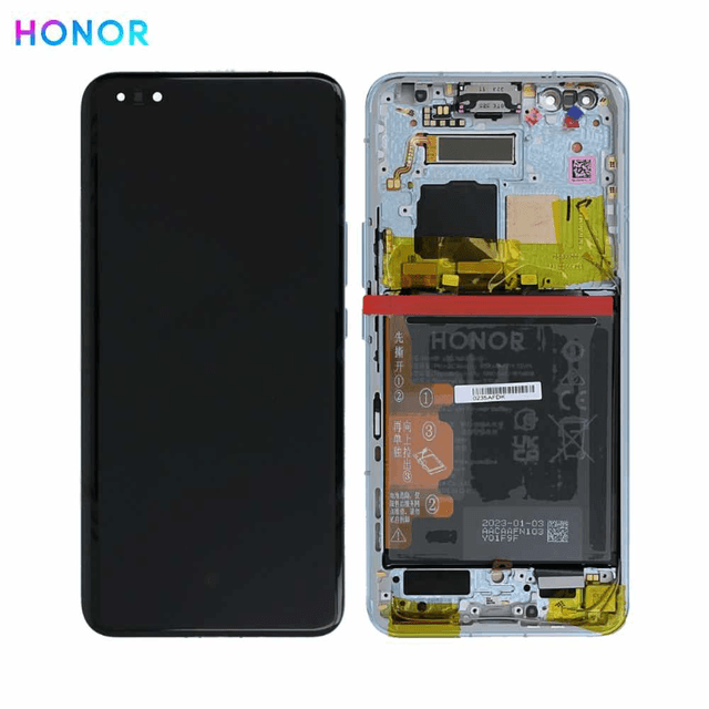 Bloc Écran Complet avec Châssis et Batterie Original Honor Magic 5 Pro 0235AFDK Meadow Green
