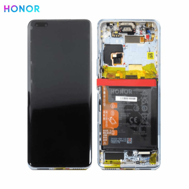 Bloc Écran Complet avec Châssis et Batterie Original Honor Magic 4 Pro 0235ACGL 0235AGXC Cyan