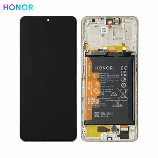 Bloc Écran Complet avec Châssis et Batterie Original Honor Magic 4 Lite 5G/Magic 4 Lite 4G 0235ABSS Titanium Silver