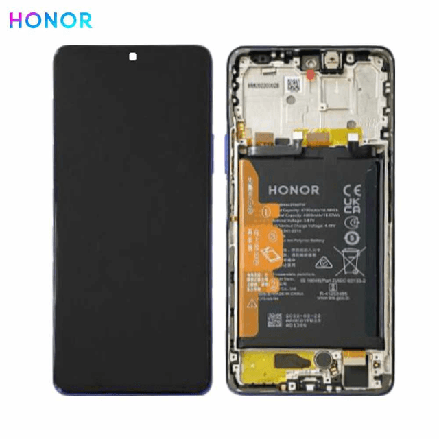 Bloc Écran Complet avec Châssis et Batterie Original Honor Magic 4 Lite 5G/Magic 4 Lite 4G 0235ABST 0235ACGC Bleu Ocean