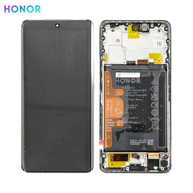 Bloc Écran Complet avec Châssis et Batterie Original Honor Magic 6 Lite 5G 0235AHHS Sunrise Orange