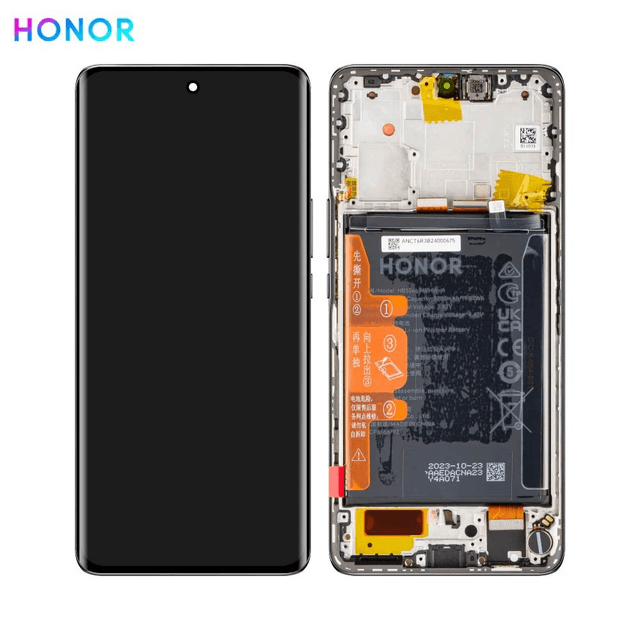 Bloc Écran Complet avec Châssis et Batterie Original Honor Magic 6 Lite 5G 0235AHHP Noir Minuit