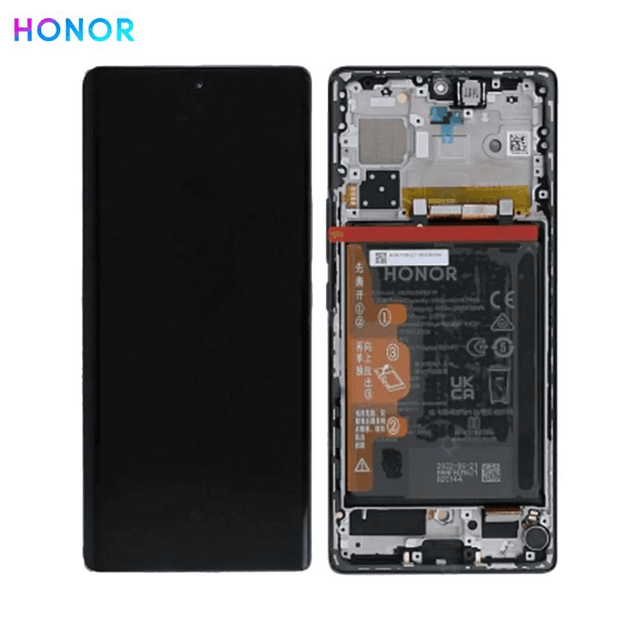 Bloc Écran Complet avec Châssis et Batterie Original Honor 70 0235ACMF Noir Minuit