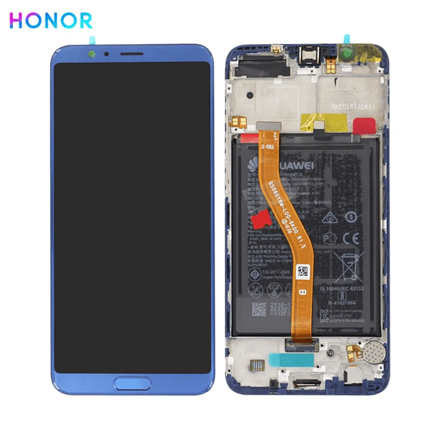 Bloc Écran Complet avec Châssis et Batterie Original Honor View 10 02351SXB Bleu