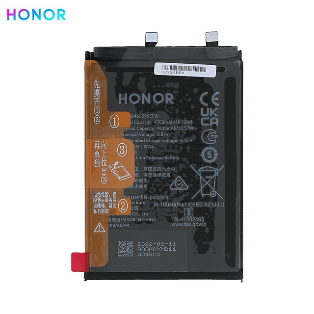 Batterie Original Honor Magic 4 Lite 5G/Magic 4 Lite 4G 0235ABRX HB466596EFW