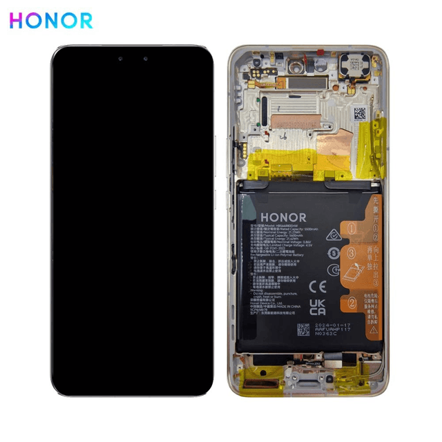 Bloc Écran Complet avec Châssis et Batterie Original Honor Magic 6 Pro 0235AJLN 0235ALRA Epi Green
