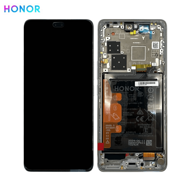 Bloc Écran Complet avec Châssis et Batterie Original Honor 200 Pro 0235ALRF Ocean Cyan