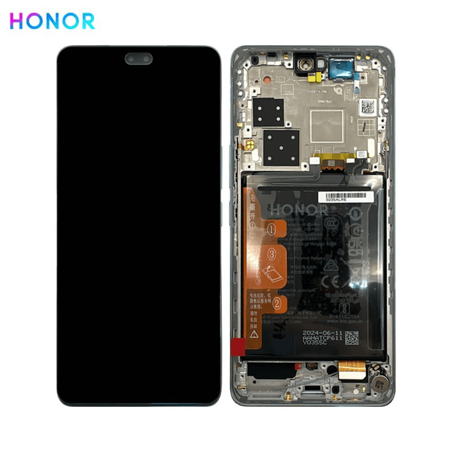 Bloc Écran Complet avec Châssis et Batterie Original Honor 200 Pro 0235ALRE Moonlight White