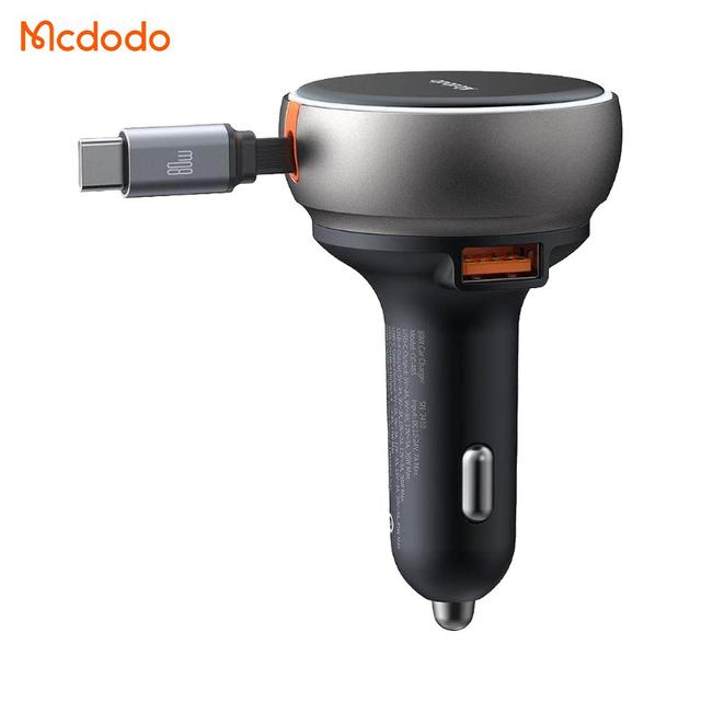 Chargeur Allume-Cigare Mcdodo CC-4850 80W avec Câble Rétractable   Noir