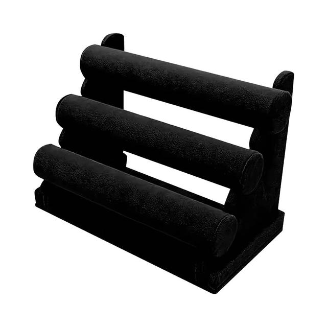 Présentoir à Montre 3 Étages Noir