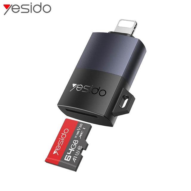 Lecteur de Carte Yesido GS38 OTG Lightning Noir