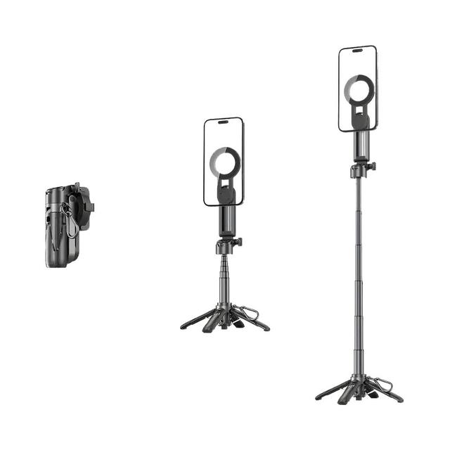 Trépied pour Smartphone Magnétique Bluetooth 360° Noir