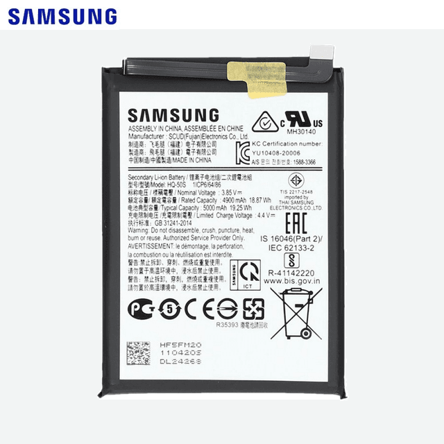 Batterie Originale Samsung Galaxy A02s A025/Galaxy A03s A037/Galaxy A03 A035F/Galaxy A03 A035G GH81-20119A GH81-21239A GH81-21636A GH81-21710A HQ-50S