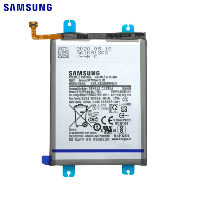 Batterie Originale Samsung Galaxy M12 M127/Galaxy A21S A217F/Galaxy A12 A125/Galaxy A02 A022F/Galaxy A13 4G A135/Galaxy A12 Nacho A127/Galaxy A13 4G A137/Galaxy A04s A047F GH82-22989A GH82-29803A EB-BA217ABY