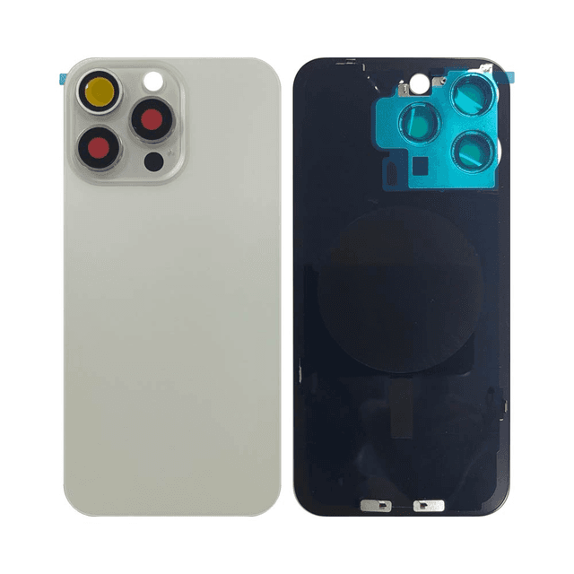 Cache Arrière Premium Apple iPhone 15 Pro Max (Without Part) Titane Blanc