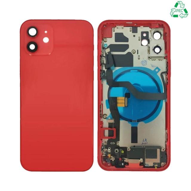 Coque de Réparation Complète Aftermarket (PIEC) Apple iPhone 12 Rouge