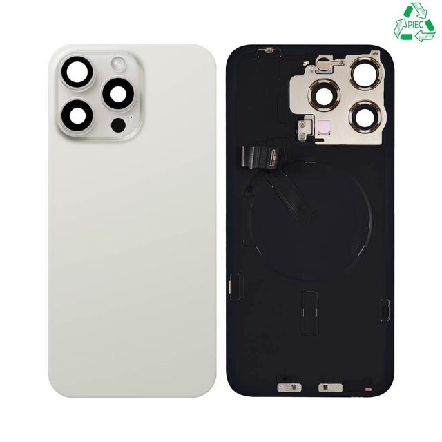 Cache Arrière Aftermarket (PIEC) Apple iPhone 15 Pro Max Titane Blanc