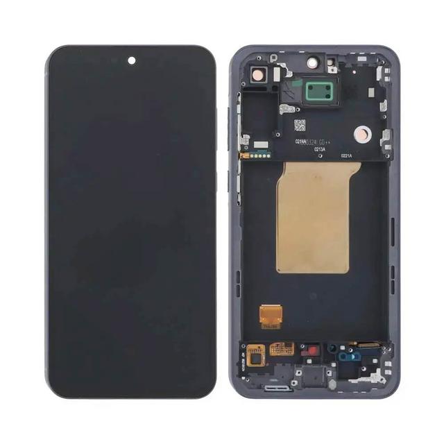 Ecran Tactile Original Assembled avec Châssis Compatible Samsung Galaxy A55 5G A556 GH82-34305A Bleu Nuit
