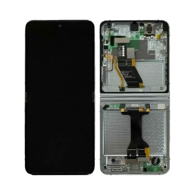 Ecran Tactile Original Assembled avec Châssis Compatible Samsung Galaxy Z Flip 5 5G F731 GH82-31827D  GH82-31828D Vert d'Eau