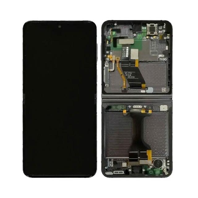 Ecran Tactile Original Assembled avec Châssis Compatible Samsung Galaxy Z Flip 5 5G F731 GH82-31827A GH82-31828A Graphite